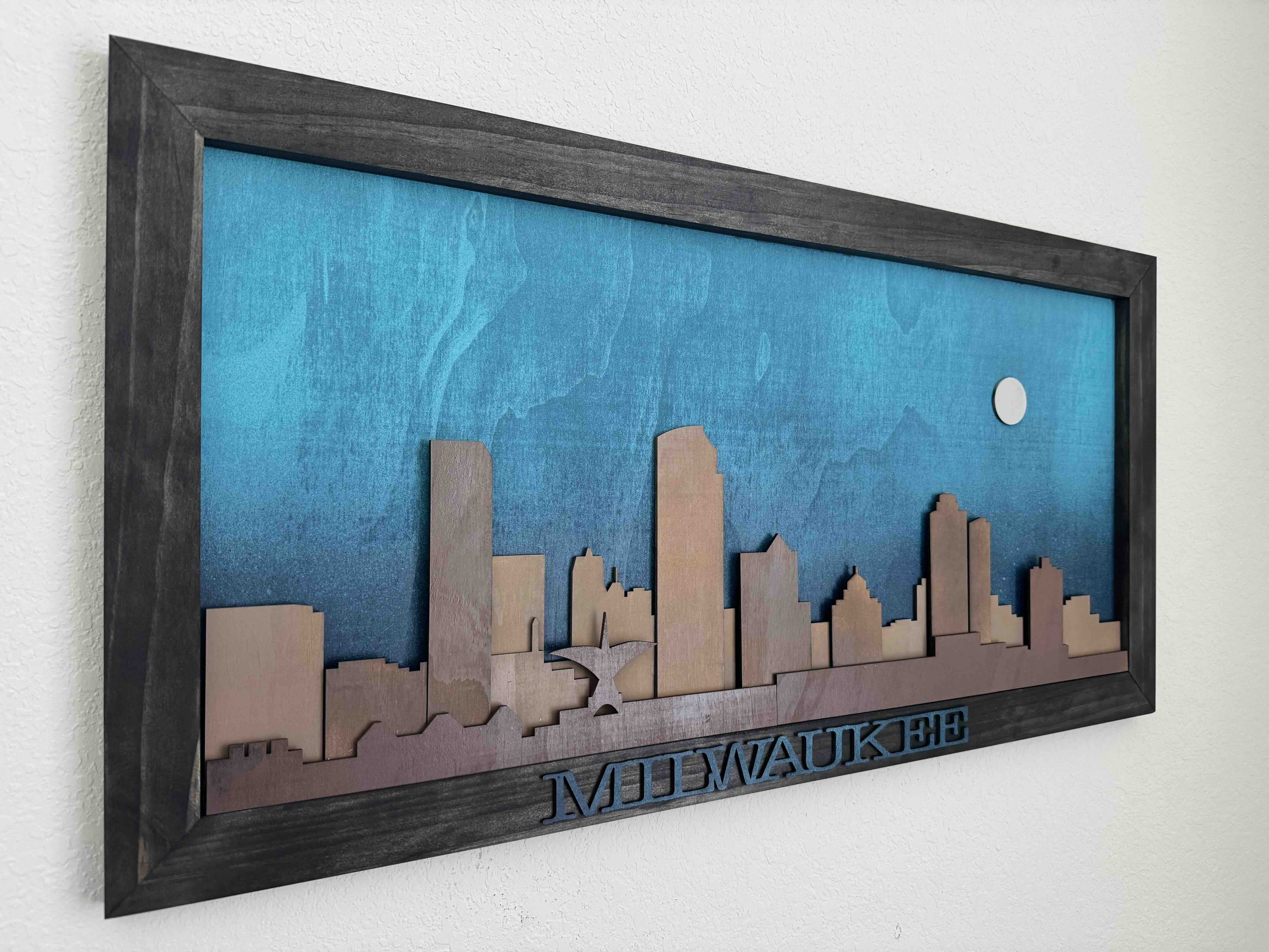 Milwaukee skyline wall art